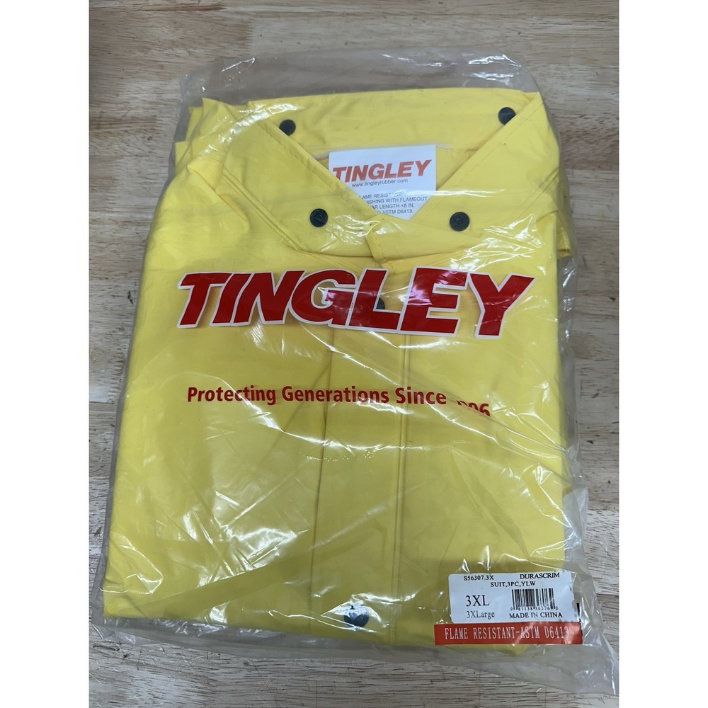 Tingley DuraScrim S56307 3-Piece Suit Fire Resistant PVC Coating Size 3XL